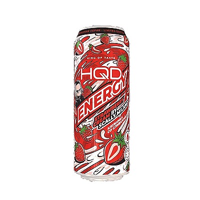 Напиток безалкогольный тонизирующий энергетический HQD ENERGY STRAWBERRY CREAM BY SCALL MILANO" клубника со сливками 0,45 мл