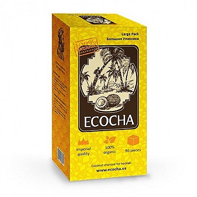 Уголь для кальяна Ecocha Coconut Coal (96 кубика)