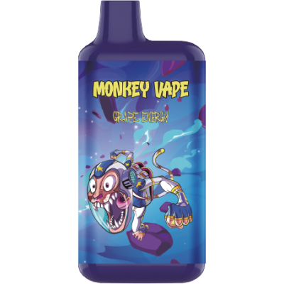Одноразовый вейп Monkey Vape 5% (от 4200 - 8000 затяжек) АКЦИЯ "Grape 