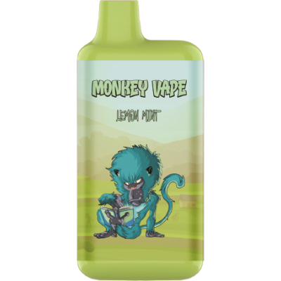 Одноразовый вейп Monkey Vape 5% (от 4200 - 8000 затяжек) "Lemon mint" 