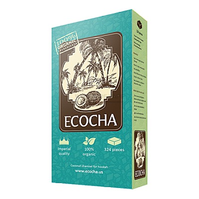 Уголь для кальяна Ecocha Coconut Coal (324 кубика)