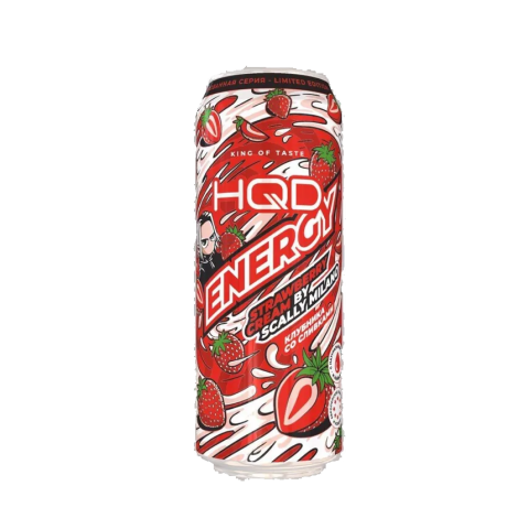Напиток безалкогольный тонизирующий энергетический HQD ENERGY STRAWBERRY CREAM BY SCALL MILANO" клубника со сливками 0,45 мл