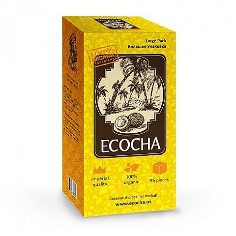 Уголь для кальяна Ecocha Coconut Coal (96 кубика)